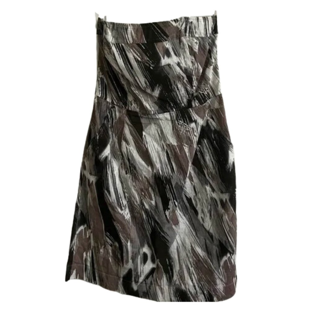 Banana Republic paint stroke Strapless Dress